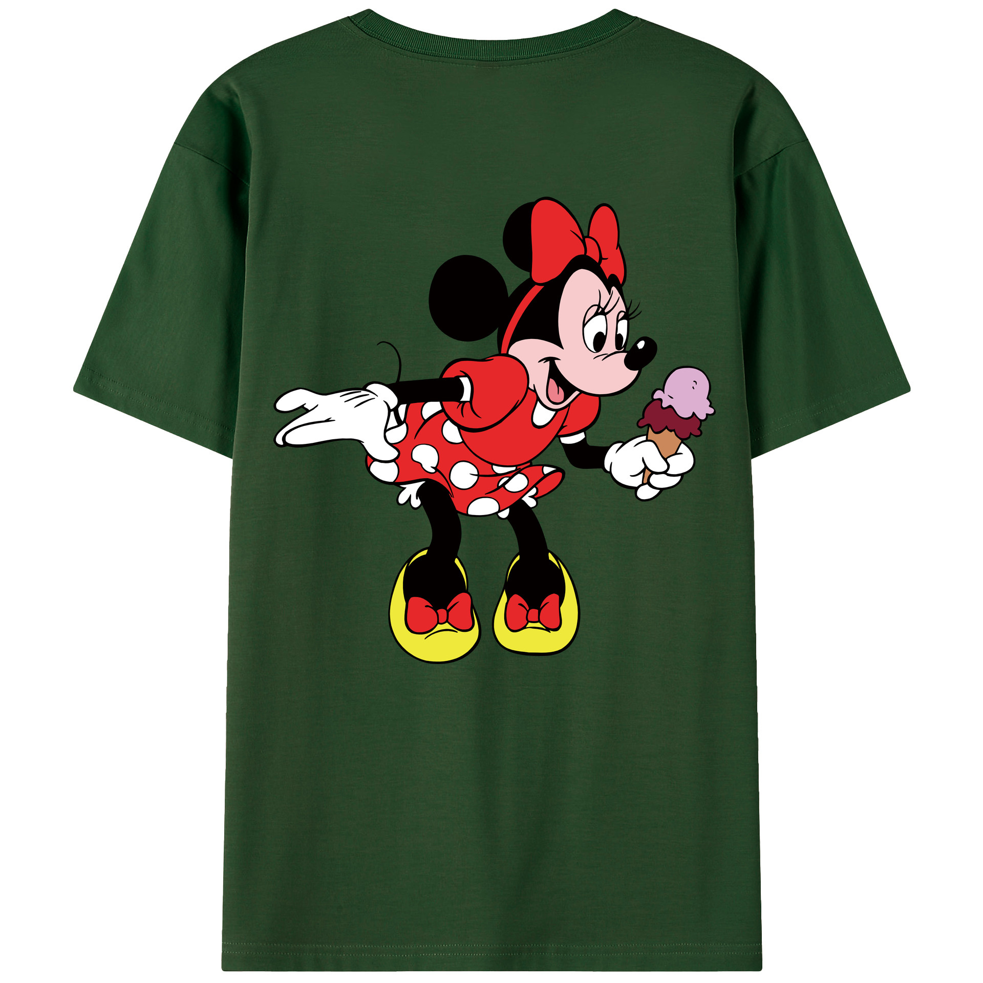 （画像用） ミッキーマウス Mickey Mouse 綿100％半袖Tシャツ（背面プリント）